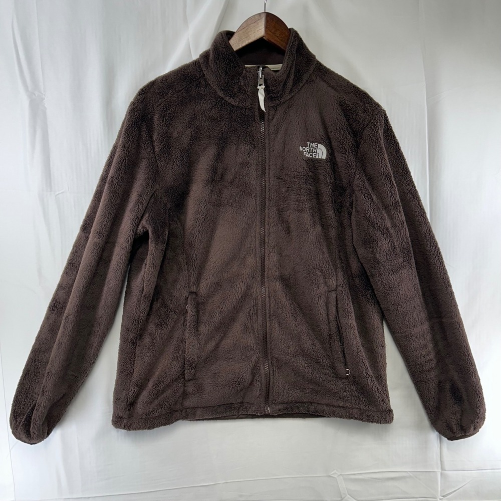 The North Face Osito Fleece Jacket Womens L Brown Full Zip Soft High Pile
